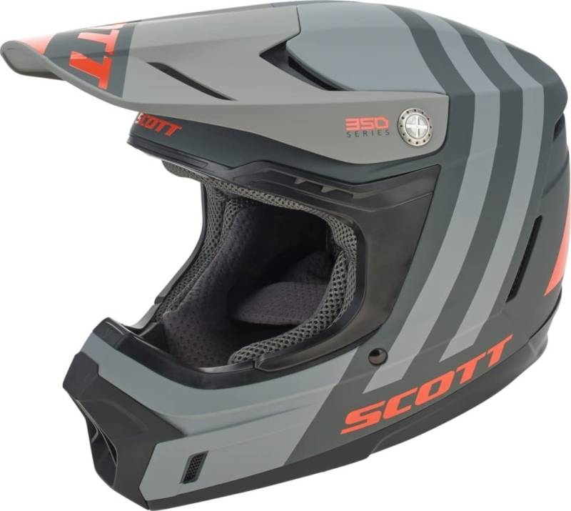 Scott 350 Evo Plus Dash MX Enduro Motorrad/Bike Helm schwarz/grau/orange 2022: Größe: S (55-56cm) von Scott