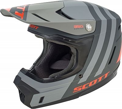 Scott 350 Evo Plus Dash, Motocrosshelm - Schwarz/Orange - M von Scott