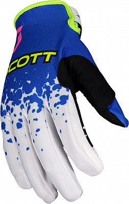 Scott 350 Race Evo S22, Handschuhe - Blau/Weiß/Neon-Gelb/Pink - XL von Scott