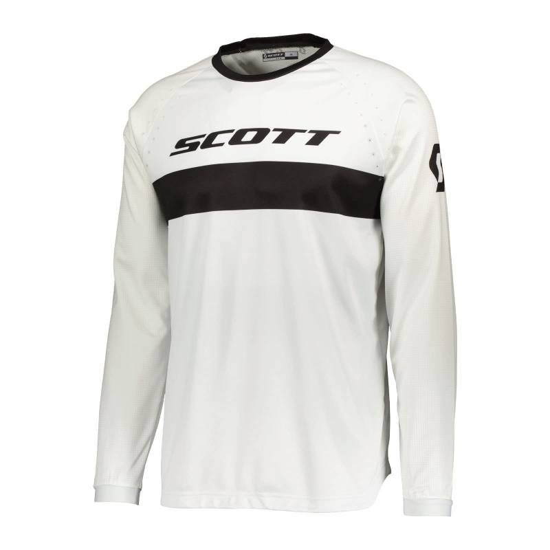 Scott 350 Swap Evo MX Motocross Jersey/DH Fahrrad Trikot lang weiß/schwarz 2023: Größe: M (48/50) von Scott