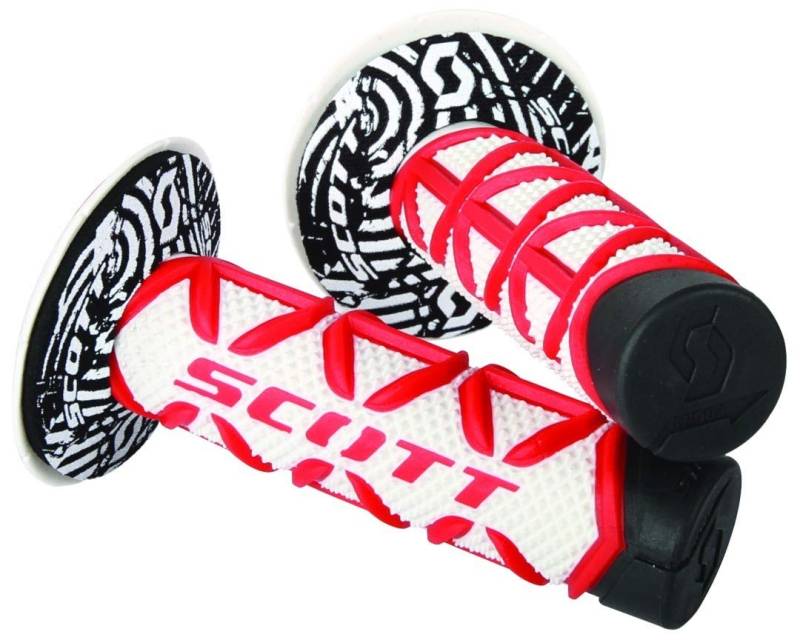 Scott Diamond MX Motorrad Griffe inkl.Donut weiß/rot von Scott