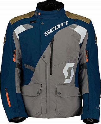 Scott Dualraid Dryo, Textiljacke wasserdicht - Dunkelblau/Grau/Braun - 3XL von Scott