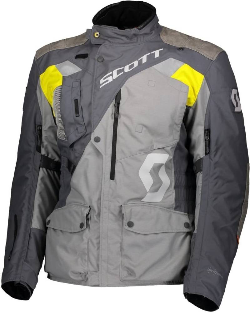 Scott Dualraid Dryo Motorrad Jacke grau/gelb 2022: Größe: L (50/52) von Scott