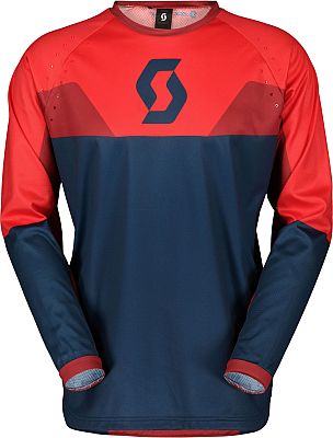 Scott Evo Track S24, Trikot - Dunkelblau/Neon-Rot - S von Scott