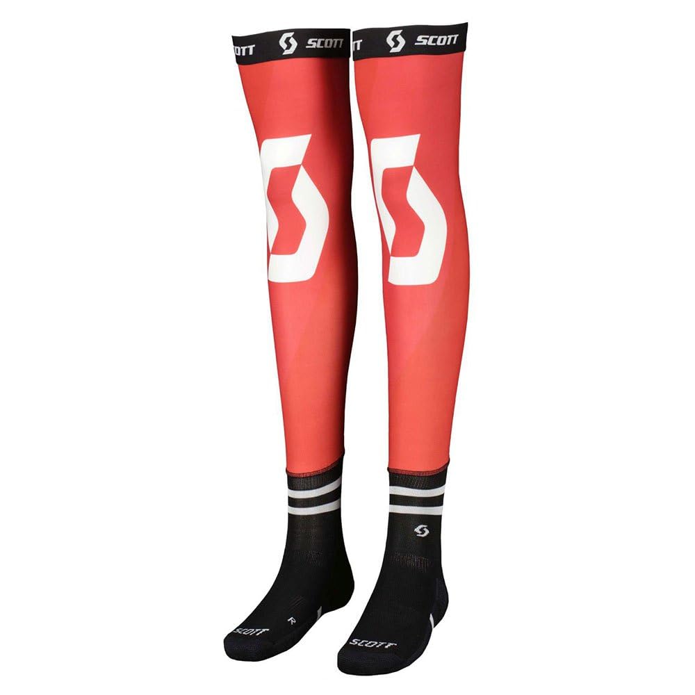 Scott Knee Brace MX Motocross Kniestützsocken rot/weiß 2025: Größe: (M) 39-41 von Scott