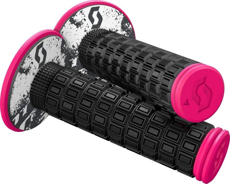 Scott Mellow MX Motorrad Griffe inkl. Donut schwarz/pink von Scott