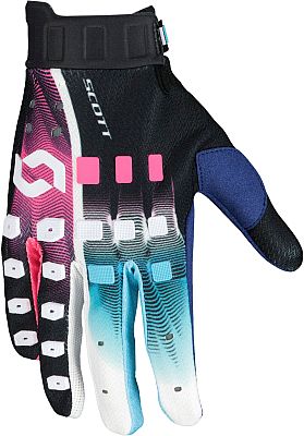 Scott Podium Pro S25, Handschuhe - Schwarz/Blau/Pink/Weiß - XL von Scott