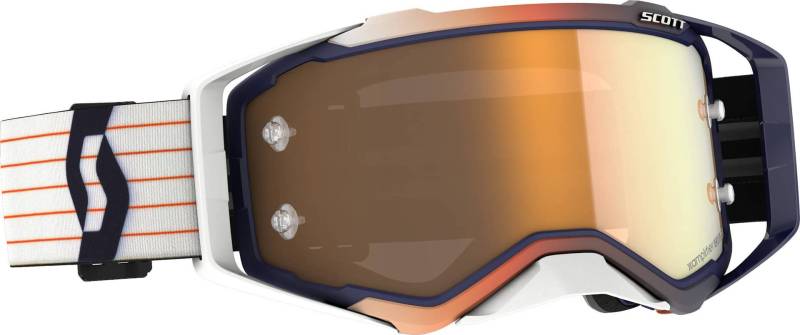 Scott Prospect Amplifier MX Goggle Cross/MTB Brille blau/weiß/goldfarben Chrom Works von Scott