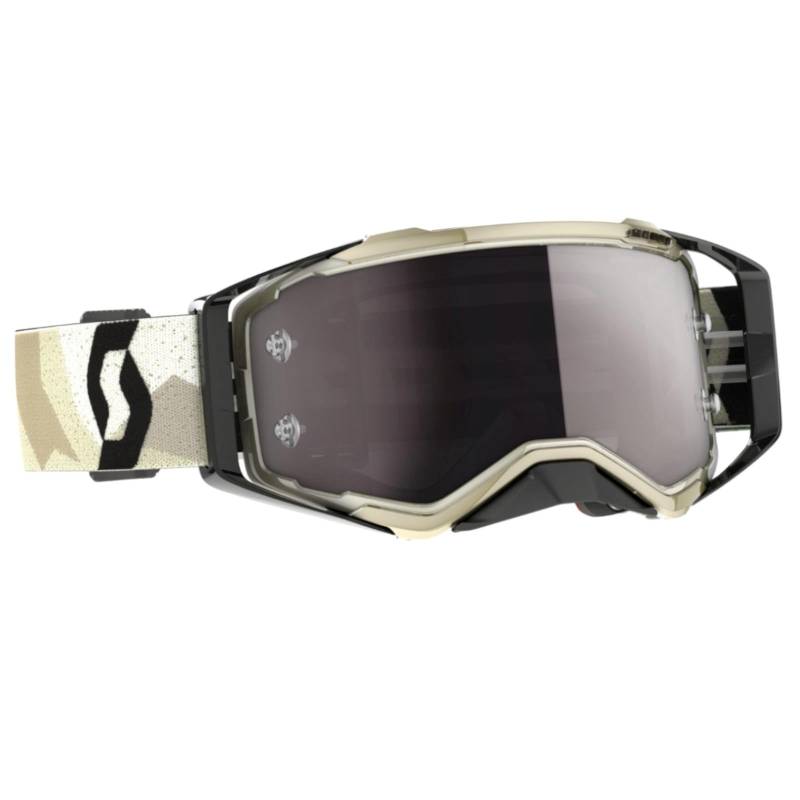 Scott Prospect MX Goggle Cross/MTB Brille beige/schwarz/silberfarben Chrom Works von Scott