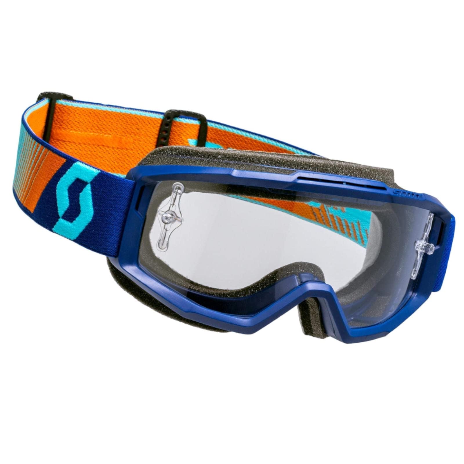 Scott Split OTG MX Goggle Cross/MTB Brille blau/orange/klar Works von Scott