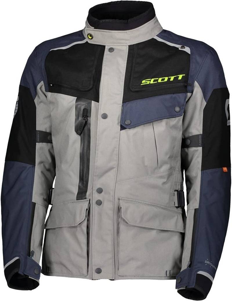 Scott Voyager Dryo Motorrad Jacke grau/blau 2022: Größe: L (50/52) von Scott