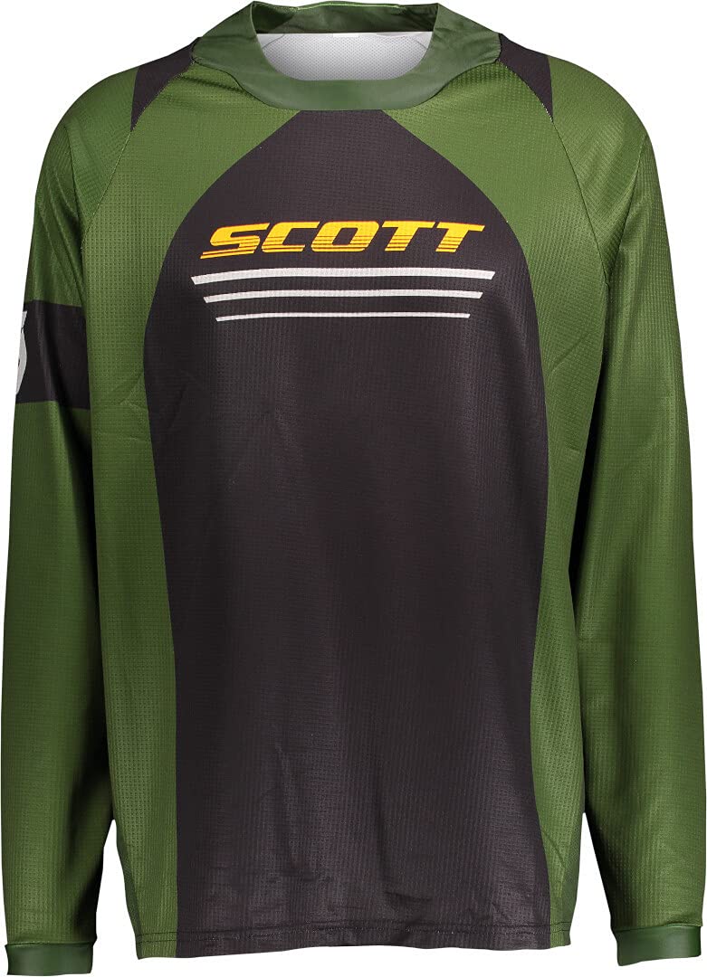 Scott X-Plore MX Motocross Jersey/DH Fahrrad Trikot lang grün/schwarz 2025: Größe: M (48/50) von Scott