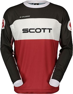 Scott X-Plore Swap S24, Trikot - Schwarz/Rot/Weiß - M von Scott