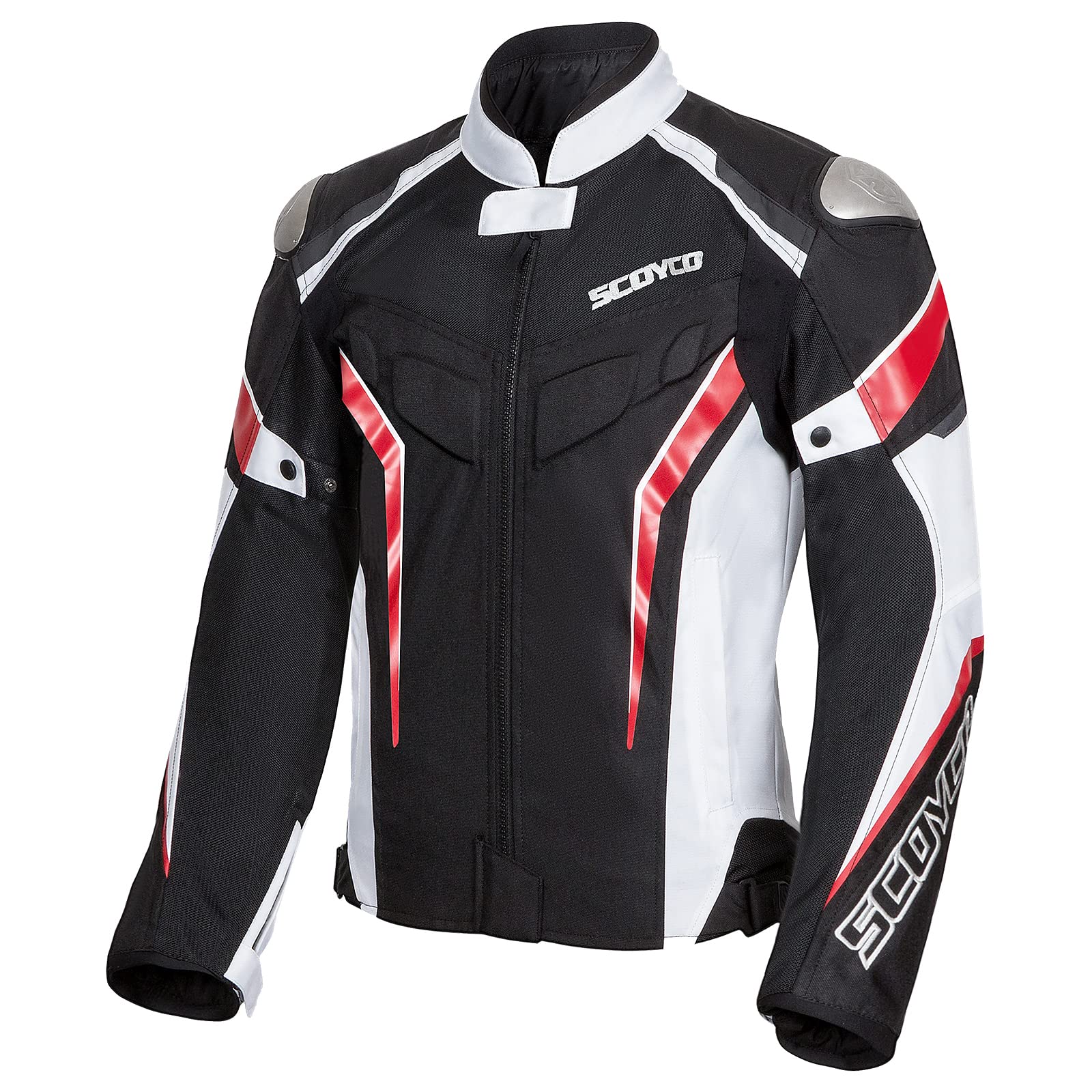 Scoyco Mesh Motorradjacke Motorrad Biker Reiten CE gepanzert Verschleißfeste Jacke Atmungsaktive Schutzausrüstung für Herren 4 Jahreszeiten von Scoyco