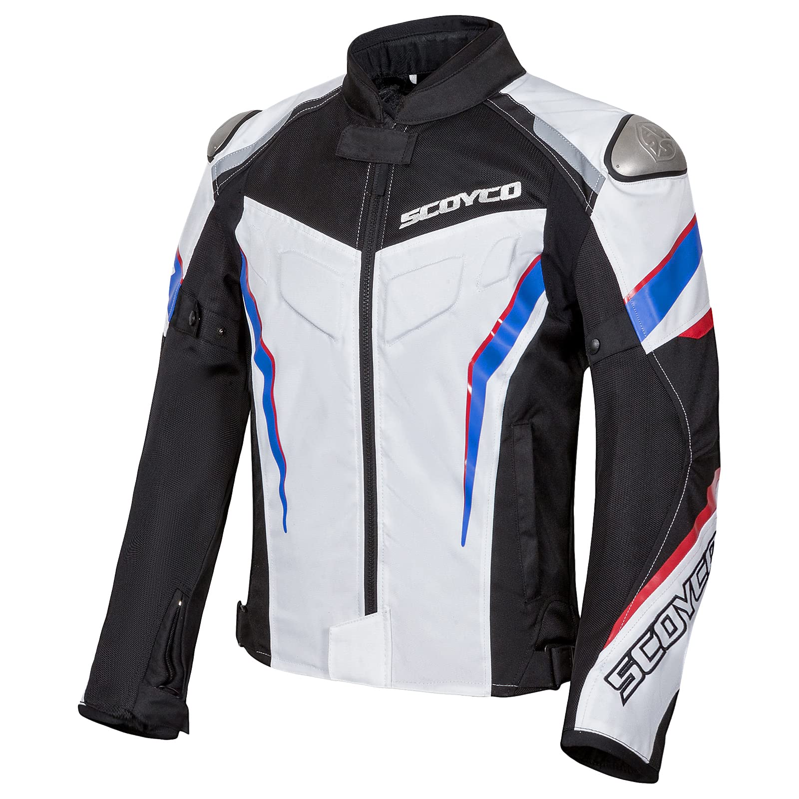 Scoyco Mesh Motorradjacke Motorrad Biker Reiten CE gepanzert Verschleißfeste Jacke Atmungsaktive Schutzausrüstung für Herren 4 Jahreszeiten von Scoyco