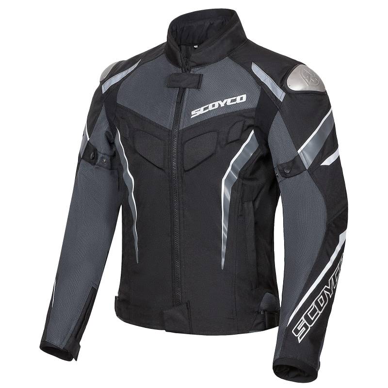 Scoyco Mesh Motorradjacke Motorrad Biker Reiten CE gepanzert Verschleißfeste Jacke Atmungsaktive Schutzausrüstung für Herren 4 Jahreszeiten von Scoyco