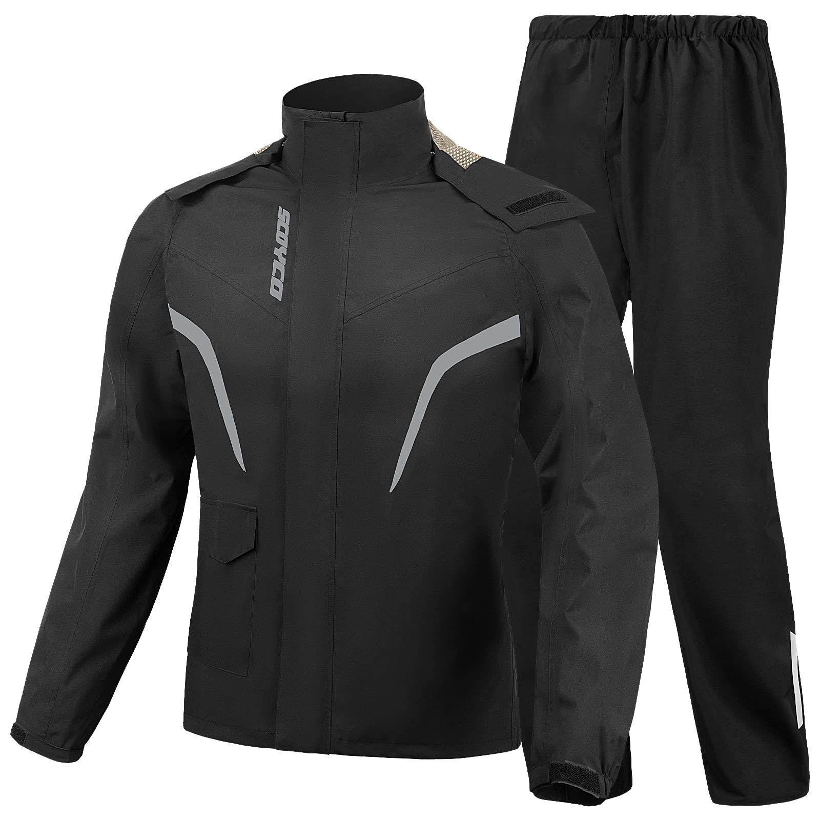 Scoyco Motorrad-Regen-Anzug Reflektierende Arbeits-Regen-Jacke und Hose Herren Damen Alle Sport Bauernhof Fischen Motorradfahren von Scoyco