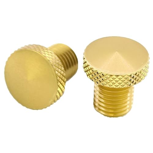 Screws4Bikes | 2x Motorrad Spiegel Abdeckung 2x M10x1,25 | Alu | Verschluss Blindstopfen Stopfen | gold von Screws4Bikes