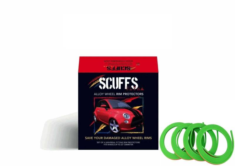 Scuffs by Rimblades FELGENSCHUTZ & STYLING Felgenschutzring Alu Felgen Ringe Felgenstyling Rim Protector Guard Ringz (Grün) von Rimblades