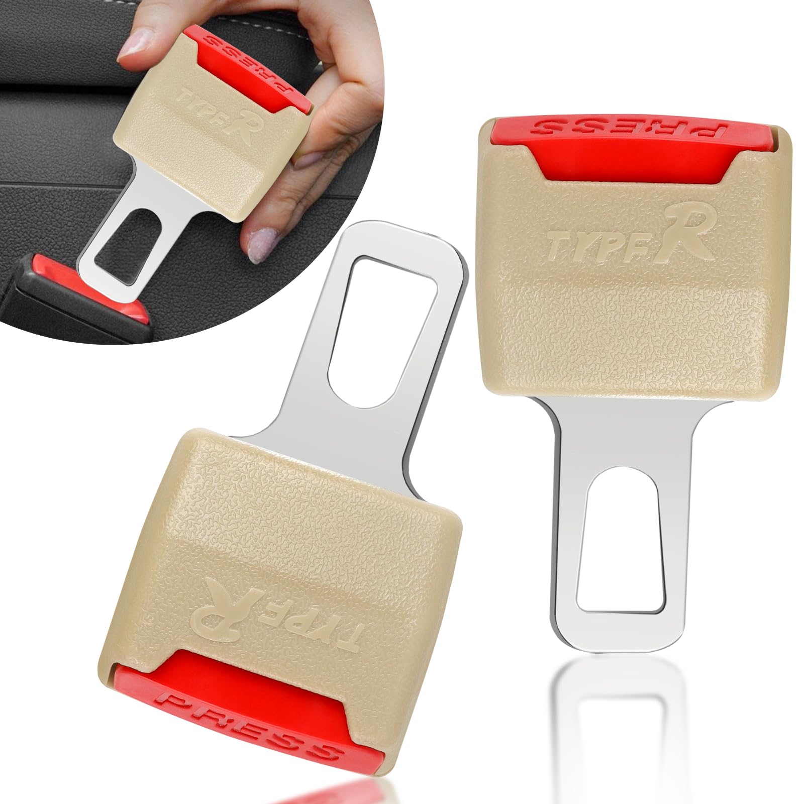 Sdjuifsd Autozubehör Innenraum Kompatibel mit 95% Aller Autos, Autozubehör Ersatzteile 2 PCS, Beige von Sdjuifsd