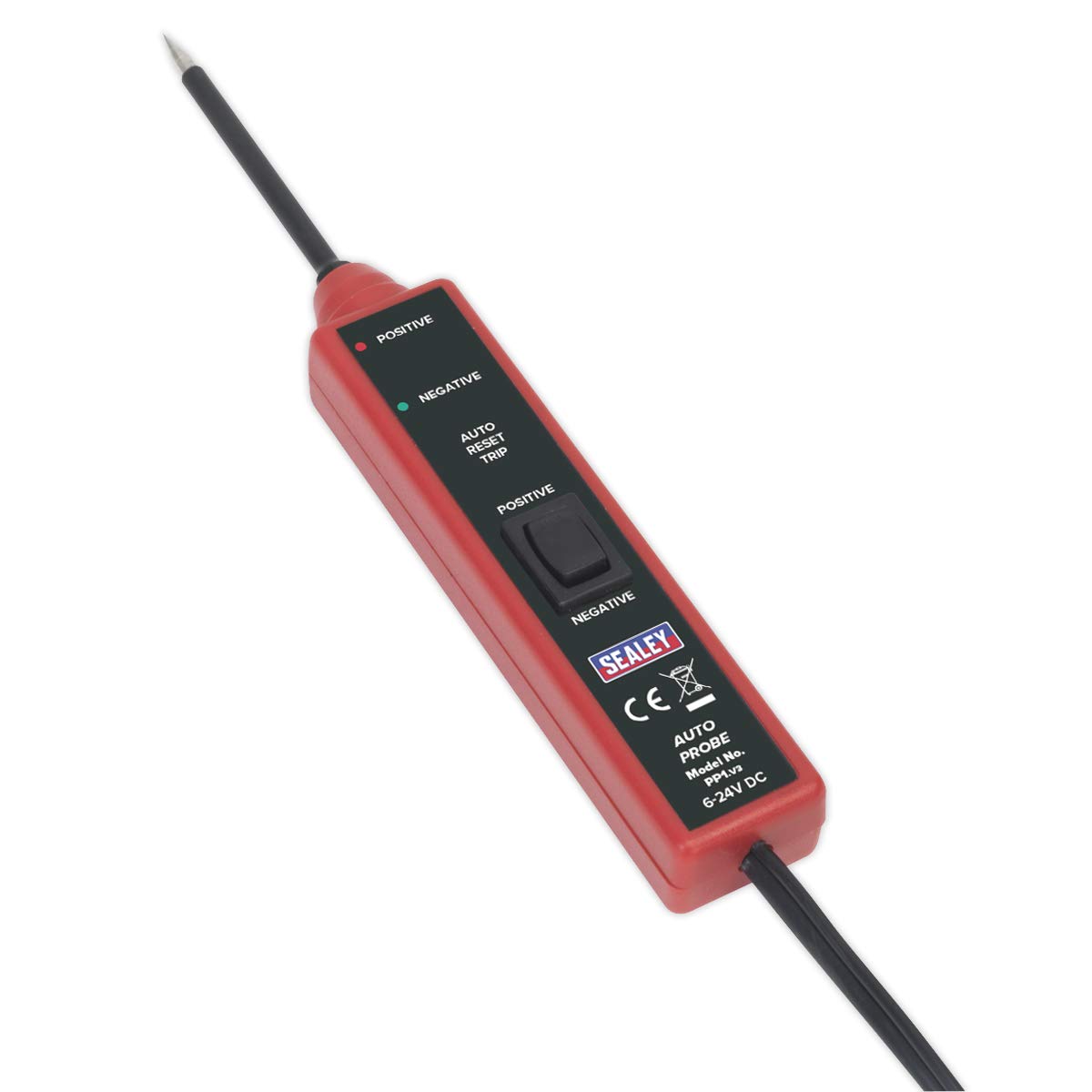 Sealey PP1 Autosonde, 6 V-24 V, 260 mm x 157 mm x 55 mm, Rot von Sealey