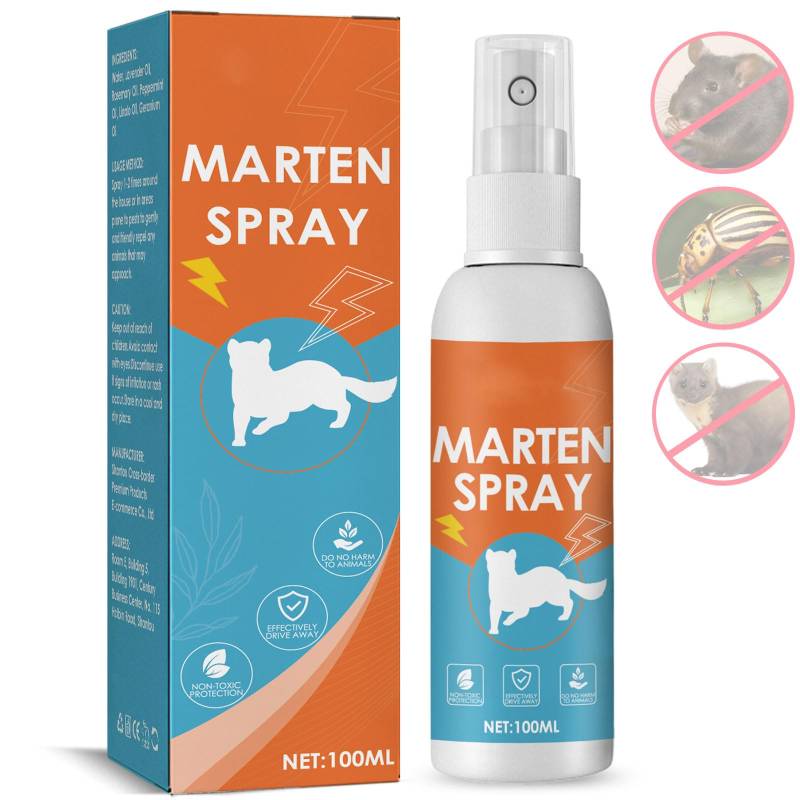 Seasboes Marderspray für Auto, 100ml Marderabwehr Auto zum Marder Vertreiben, Marderschreck Auto Spray, Abwehrspray Gegen Marder, für Auto, Dachboden, Garten von Seasboes