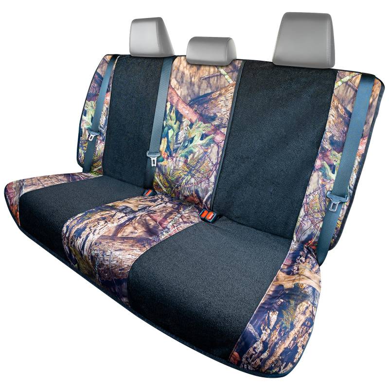 Season Guard Mossy Oak Camo Autositzbezug für die Rückbank, Handtuchschutz; ideal für nach dem Fitnessstudio, Hunde, EZ-Passform, rutschfester Griff von Season Guard