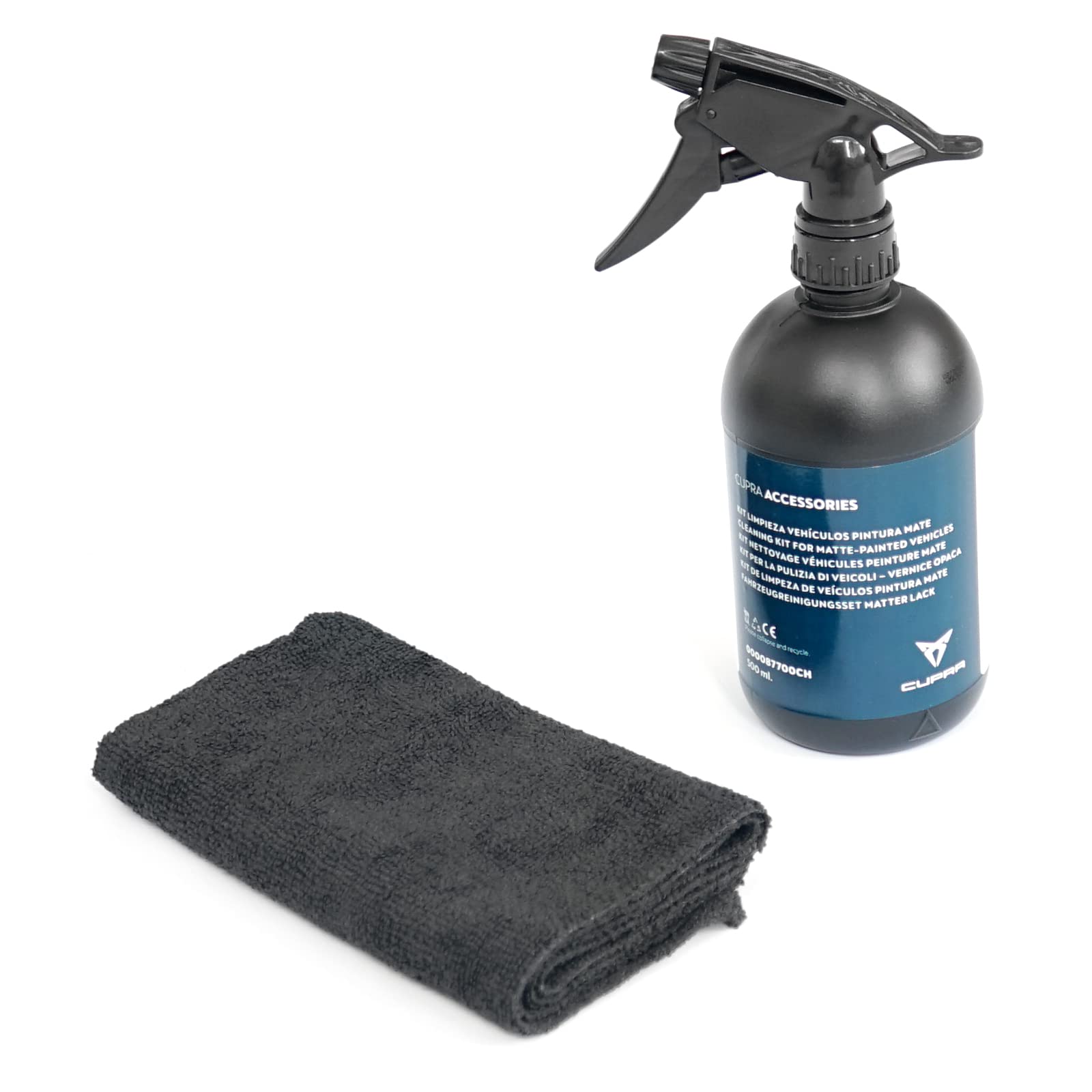 Seat 000087700CH Innenraumreiniger 500ml Pflegeset Cupra Reiniger Mikrofasertuch Spray von Seat