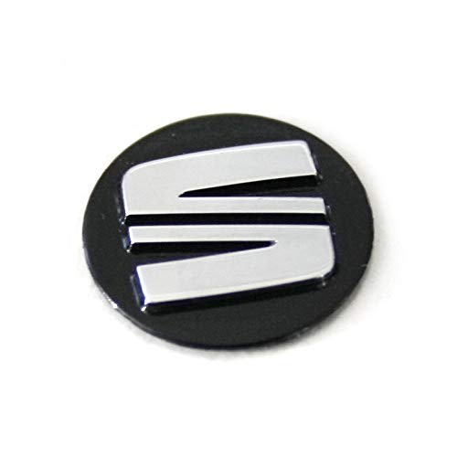 Seat 5FA837891BUW Emblem Zeichen Plakette schwarz/chrom von Seat