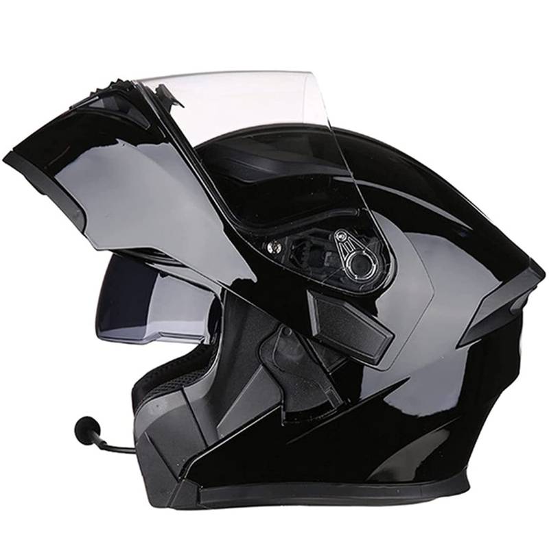 Bluetooth Motorradhelm Helm Motorrad Klapphelm mit Doppelvisier Reaktion für Frauen Männer Erwachsene, ECE-Zertifizierung Geeignet für Motorradrennen 2,M von Sebasty