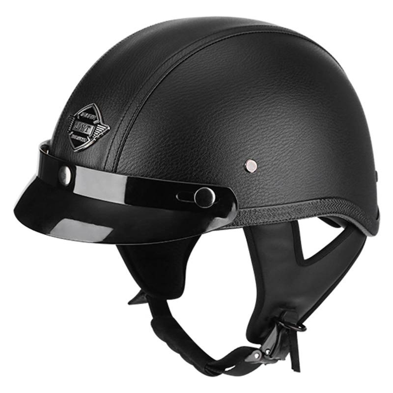 Halbschalenhelm Retro Halbschale Scooter Helm Halbhelm Jet-Helm mit Schutzbrille ECE Zertifizierun, Adult Vintage Jethelm, für Scooter Moped Biker Cruiser 12,L von Sebasty