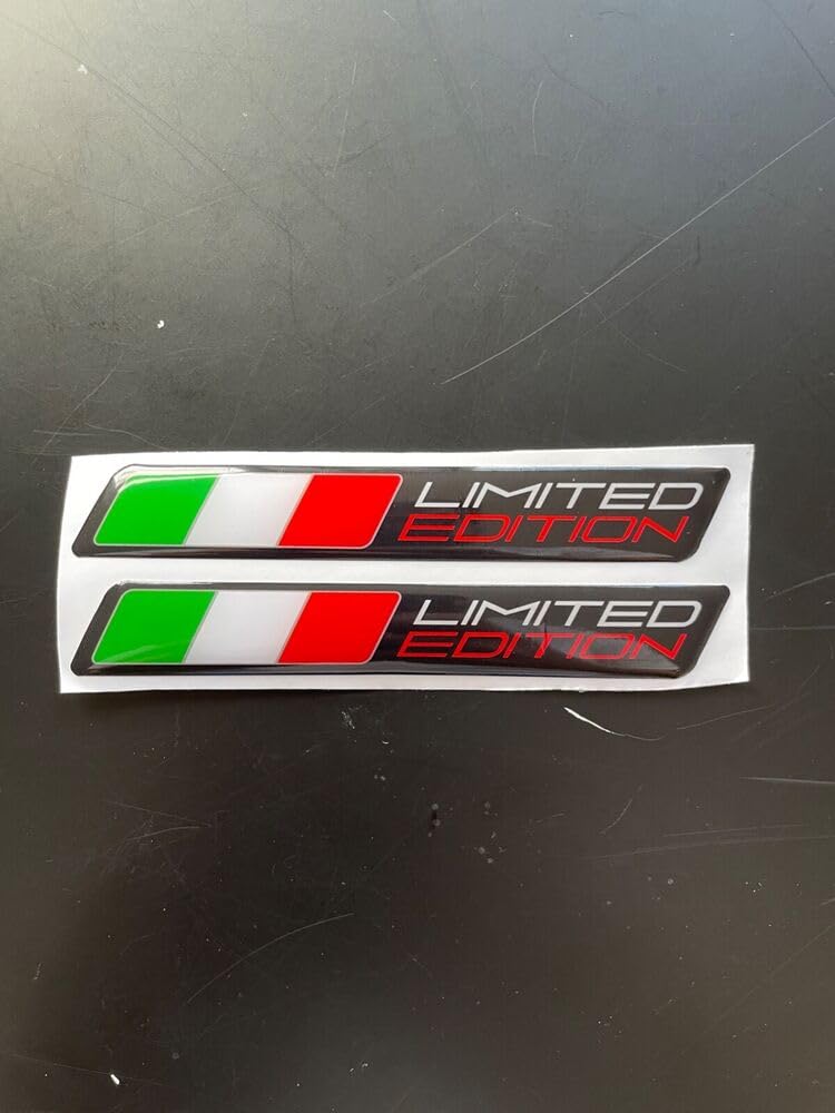 2X Italia Limited Edition Italy Italia 3D Gel Aufkleber Sticker ca 11 x 1,5cm von Sedcar