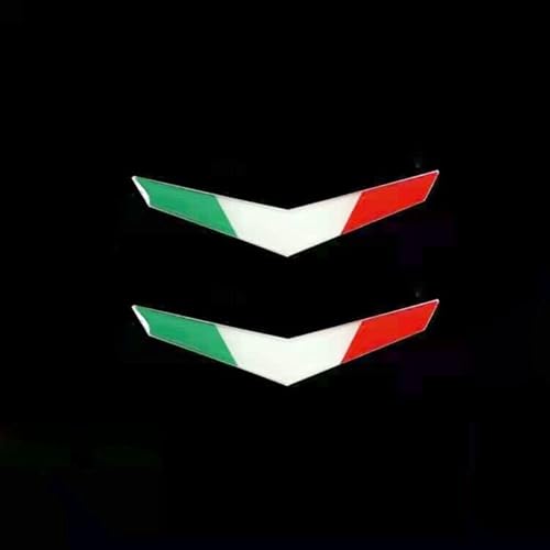 2X Italy Pfeil Flag Arrow Auto Sticker Emblem Aufkleber Italian Bike Motorrad von Sedcar