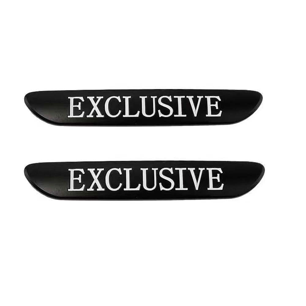 2X Schriftzug Exclusive Sticker Emblem G-Klasse Silber für Mercedes (schwarz) von Sedcar