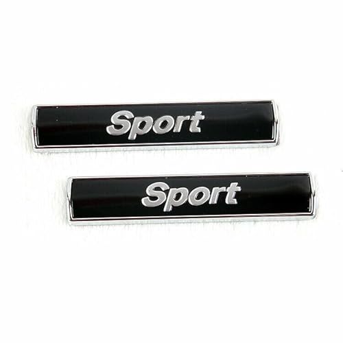 2X Schwarz Sport Emblem Auto Logo Aufkleber Trunk Fender für Sport Emblem Line von Sedcar