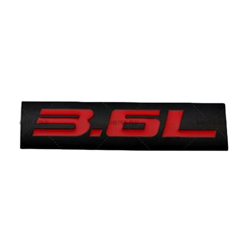 3.6L schwarz rot Emblem 3D Auto Aufkleber LKW Decals Badge Seite Emblem Kofferraum (3.6L schwarz rot) von Sedcar