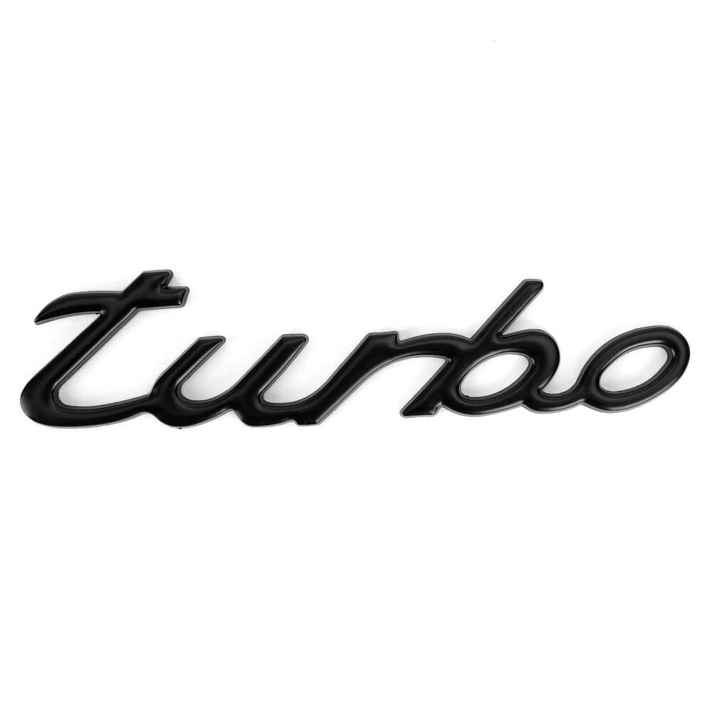 3D Car Sticker Plating Metal Turbo Logo Emblem Badge Decal Black von Sedcar