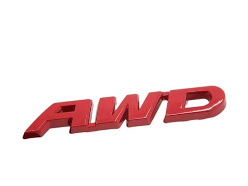 4WD Auto Emblem Badge für Highlander - Robustes Metall AWD Aufkleber für Heckklappe - Hochwertige Fahrzeugdekoration (Rot) von Sedcar