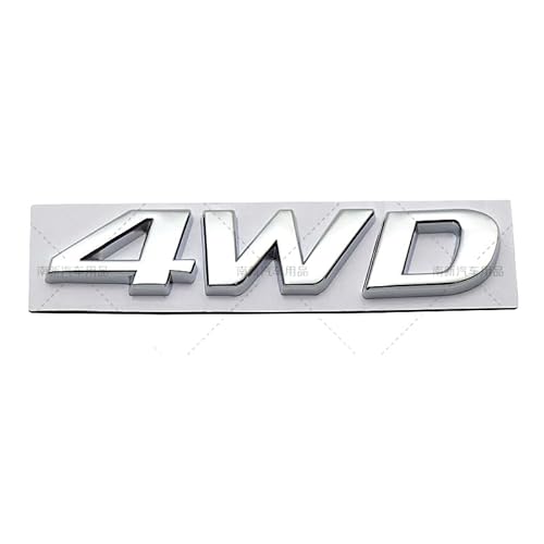 Hochwertiges 4WD Aufkleber - Exklusiver Emblem-Aufkleber für den modernen IX25 IX35 Neue Tucson Santa (Silber) von Sedcar