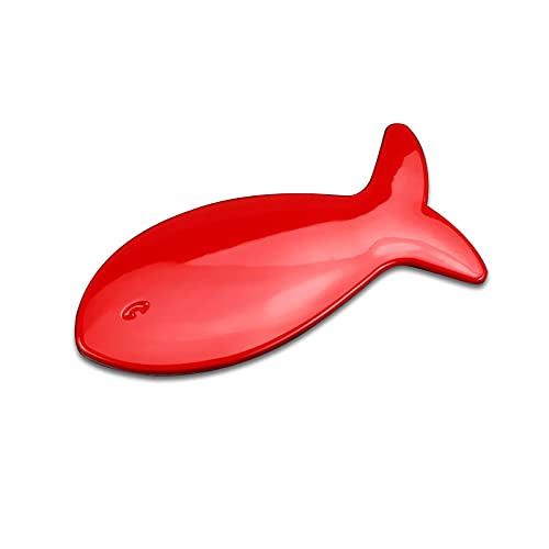 Sedcar Metall Aufkleber mit 3D Fisch Glücksbringer lückssymbol - Auto Emblem für Fahrzeuge - Fisch Glücksfisch (Rot) von Sedcar