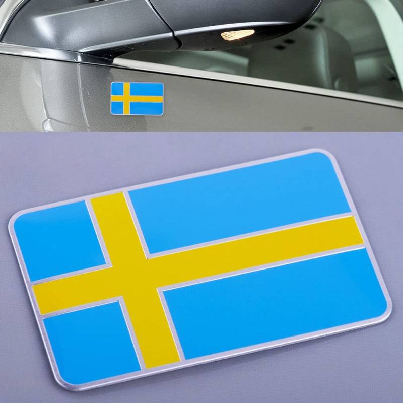 Schwedisch Schweden Flagge Fahne Emblem Auto Aufkleber Sweden Flag Sticker 8 * 5cm von Sedcar