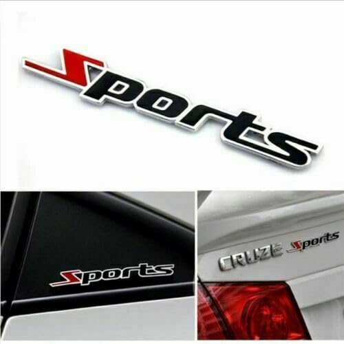 Sports 3D Schriftzug Metall Emblem Aufkleber Logo Bagde Sticker Chrom Universell von Sedcar