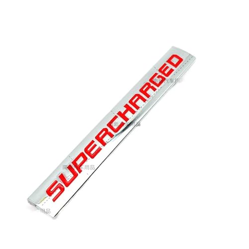 SUPERCHARGED Auto Emblem Metall Aufkleber Badge Schild (Rot) von Sedcar