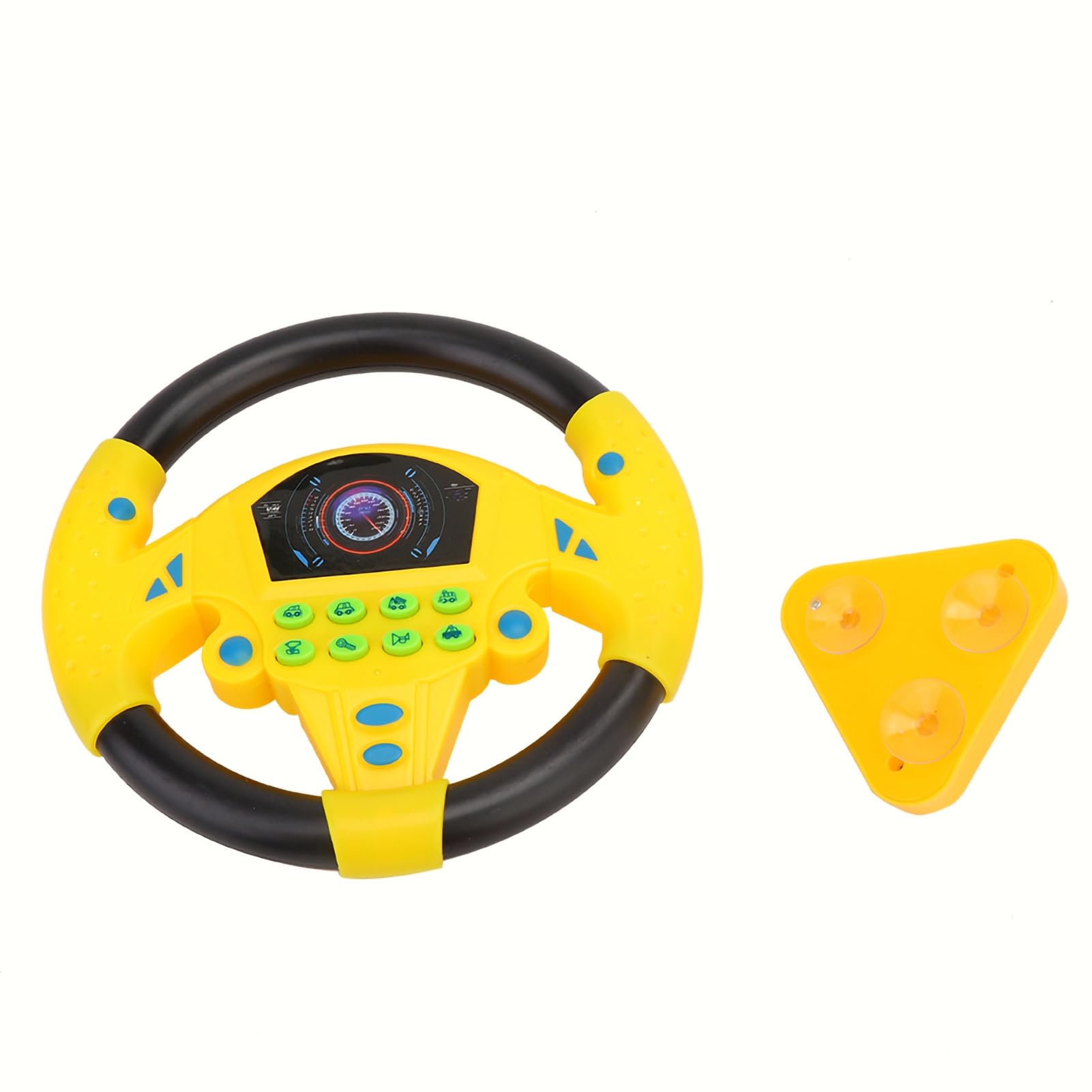 Lenkradspielzeug, Baby-pädagogisches Copilot-Lenkrad, Musik, Kinder, intelligentes Spielzeug, simuliertes Fahren, Controller, pädagogische Kinder, Fähigkeiten, Training, Geschenke (Gelb) von Segrehy