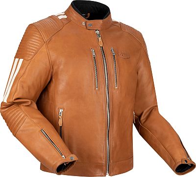 Segura Orion, Lederjacke wasserdicht - Hellbraun/Weiß - 3XL von Segura