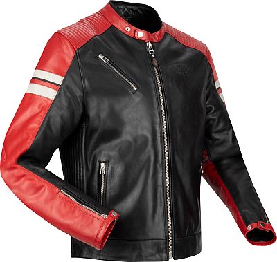 Segura Romeo, Lederjacke wasserdicht - Schwarz/Rot - 4XL von Segura