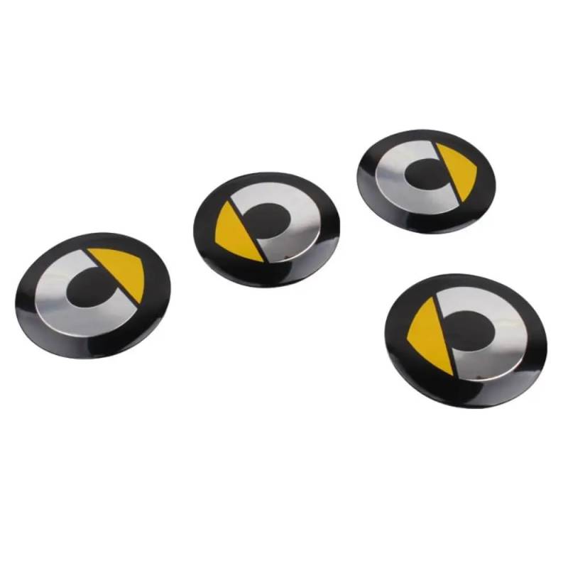 4 Stück 56mm Abzeichen-Aufkleber Radnabenkappen Radnaben-Zierkappen Aufkleber für Smart 450 451 453 Anti Rost Autoteile dekorative Accessoires,B von SenHe