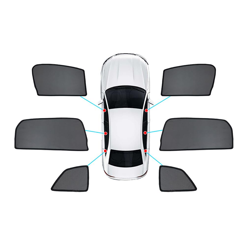 Sonnenschutz Seitenscheibe für Hyundai Sonata 2009-2014 Sonnenblende Auto Netz Schützt Mitfahrer UV Schutz,F-Front+Back+Triangle von SenHe