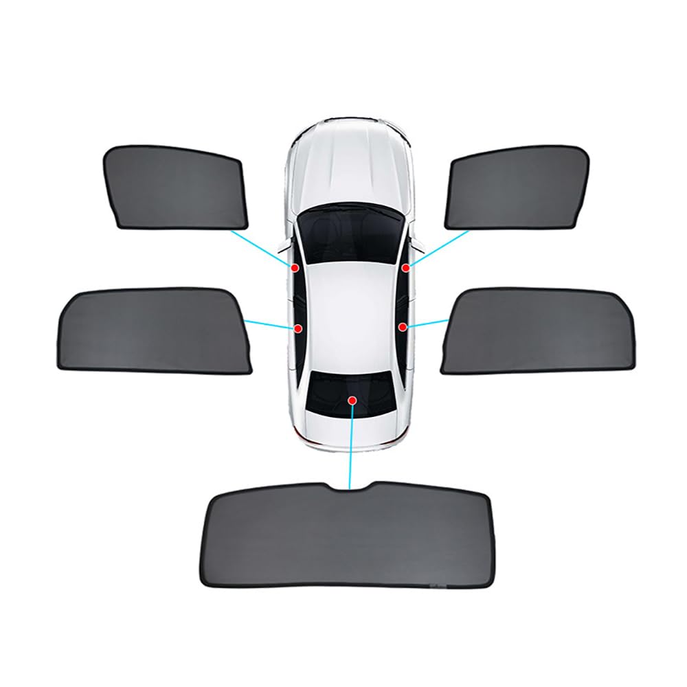 Sonnenschutz Seitenscheibe für Mercedes-Benz A-Class Hatchback 2012-2018 Sonnenblende Auto Netz Schützt Mitfahrer UV Schutz,E-Front+Back+Tail von SenHe