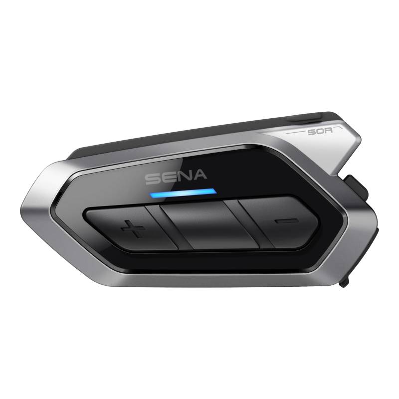 Sena 50R Motorrad Bluetooth Kommunikationssystem mit 3-Tasten Bedieneinheit und Sound by Harman Kardon, integriertem Mesh Intercom System und Premium Mikrofon & Lautsprechern von Sena